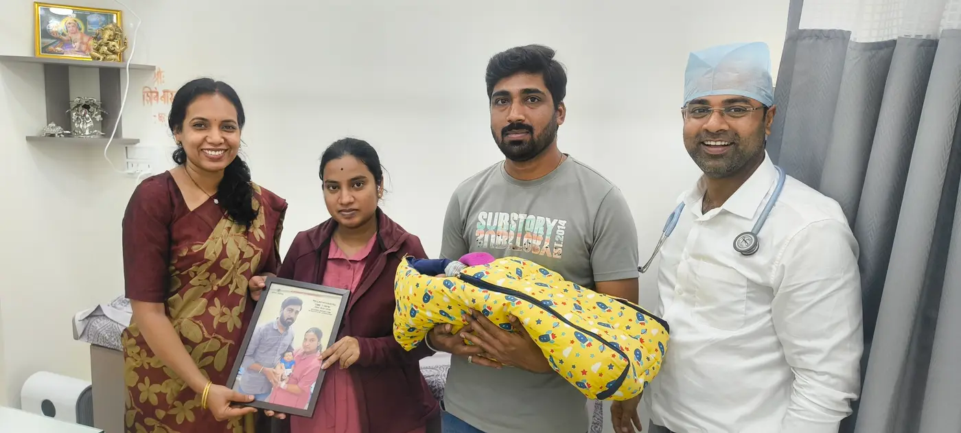 A family going home from Shree Sanjivini Clinic
